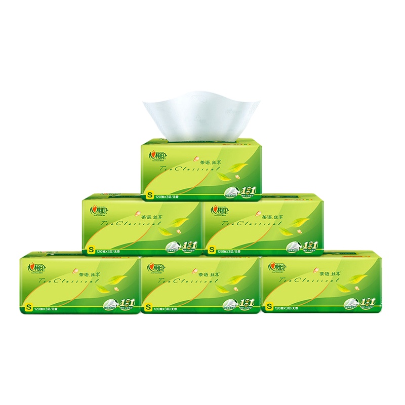 心相印 DT15120 茶语抽纸3层120抽20包整箱