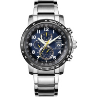 西铁城(CITIZEN)手表 空中之鹰系列光能多局电波万年历男表AT8124-91L