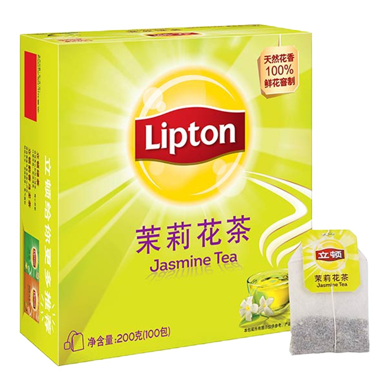 立顿 茉莉花茶 100包200g (新老包装随机发货)(盒)