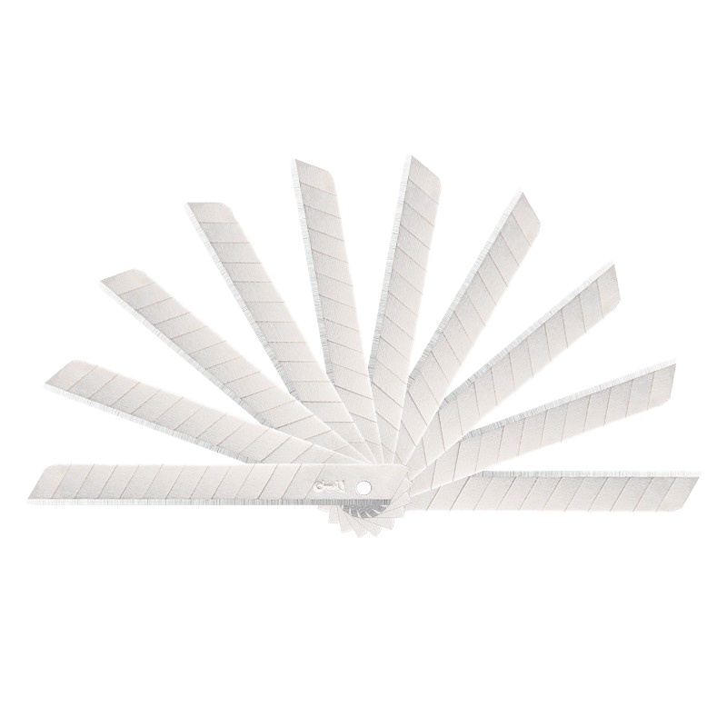 得力(deli) 美工刀片 2012 银色 小号 (10片/盒)