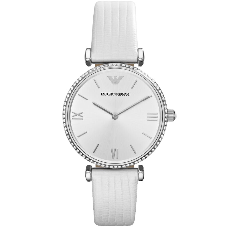 阿玛尼ARMANI手表 优雅时尚简约女表 小巧圆盘石英表腕表 AR1680