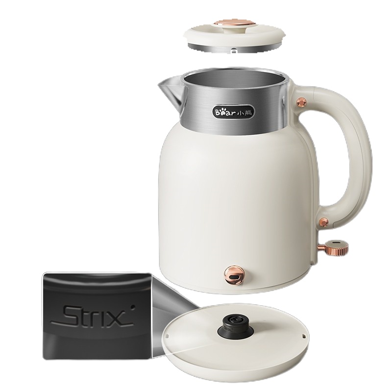 小熊(bear)ZDH-C15C1烧水壶电水保温热水壶电热水壶双层防烫1.5升白色