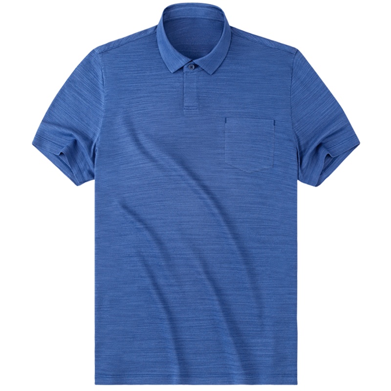 布先生新款夏季衬衫式翻领polo衫 竹节纹透气短袖T恤AT10891