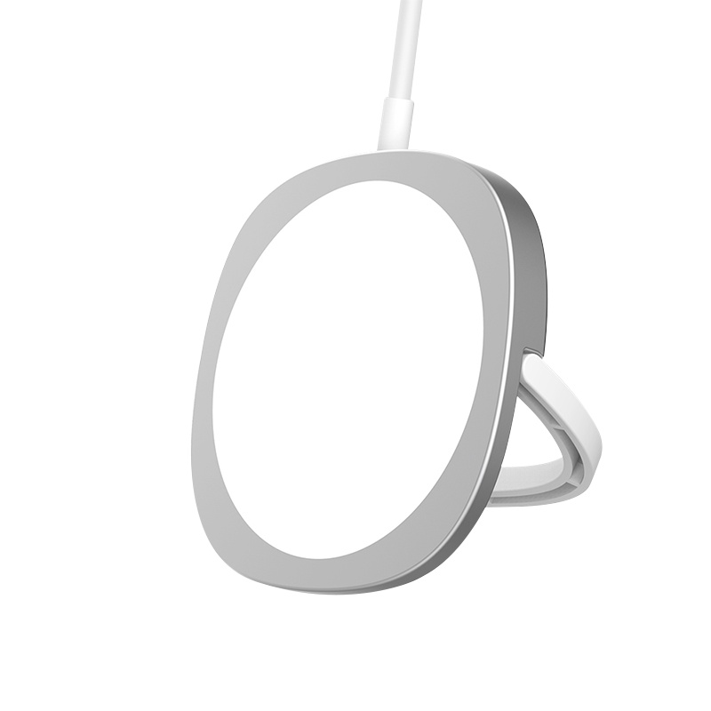 古尚古 苹果12无线充电器magsafe磁吸式手机支架15W快充[白蓝色]无线闪充•超强磁吸•支架三合一