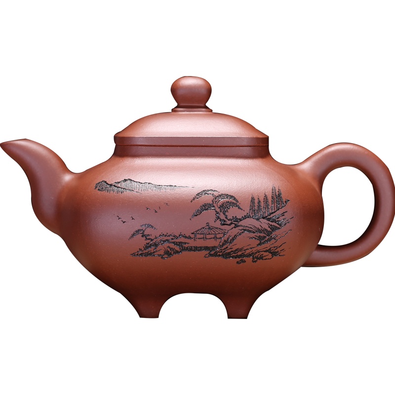 四方传炉 原矿清水泥国工潘小强纯全手工紫砂壶证书名家收藏紫砂