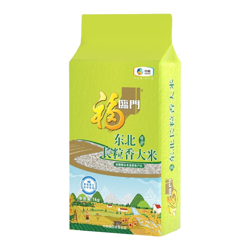 中粮福临门唯粹东北长粒香大米 1kg 20袋