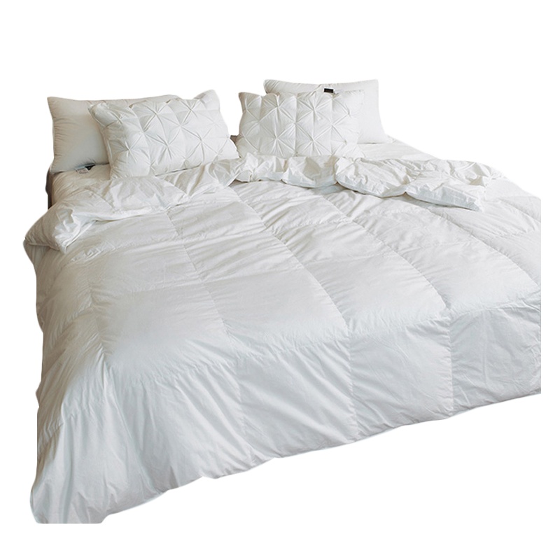 北极绒(Bejirog)家纺 全棉羽绒被95白鹅绒冬被加厚保暖纯色90%鸭绒被纯色秋冬被子斜纹被芯单双人春秋被