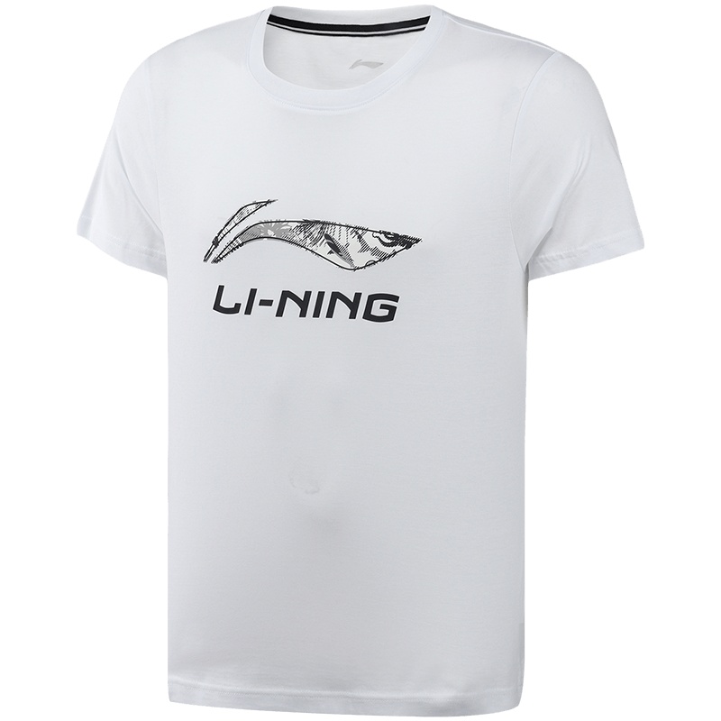 【自营】李宁男子运动短袖T恤潮流休闲夏季圆领印花运动上衣