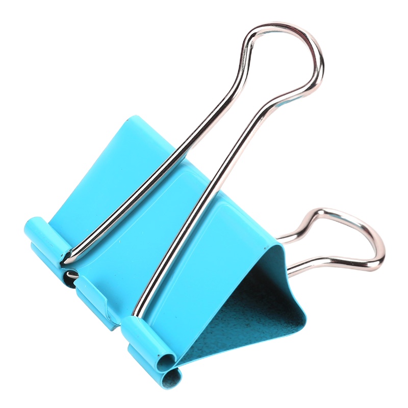 得力8552ES彩色长尾票夹 41mm 24只/筒