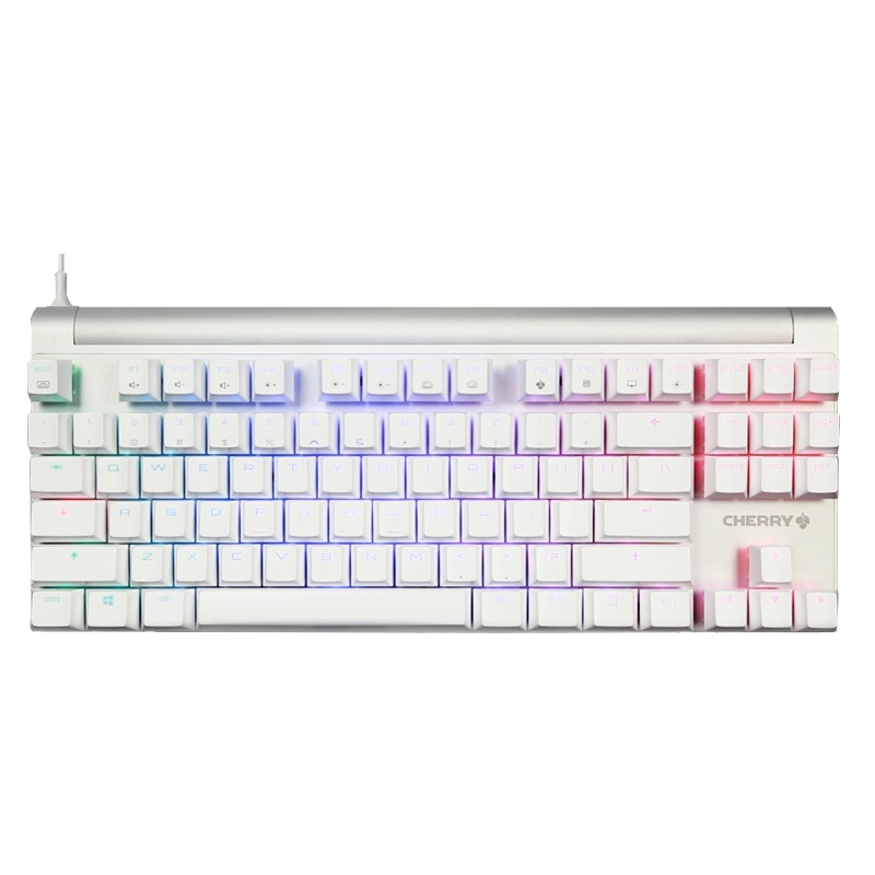 樱桃（CHERRY）旗舰店 MX Board 8.0 电竞游戏RGB 背光机械键盘87键 背光游戏机械键盘白色青轴