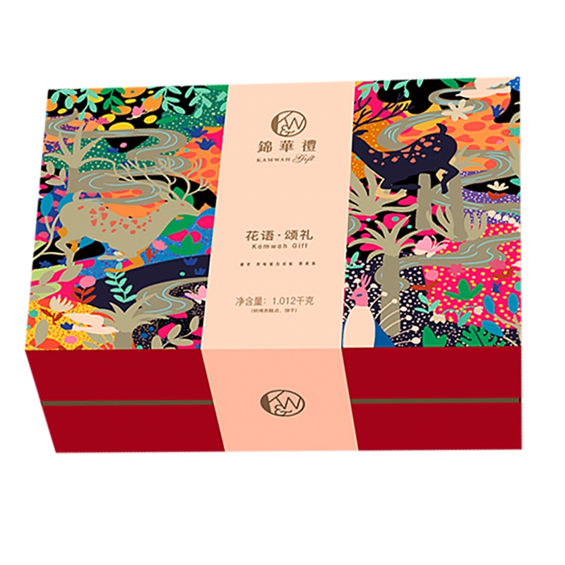 锦华花语颂礼双层月饼组合1012g 41枚 (盒)