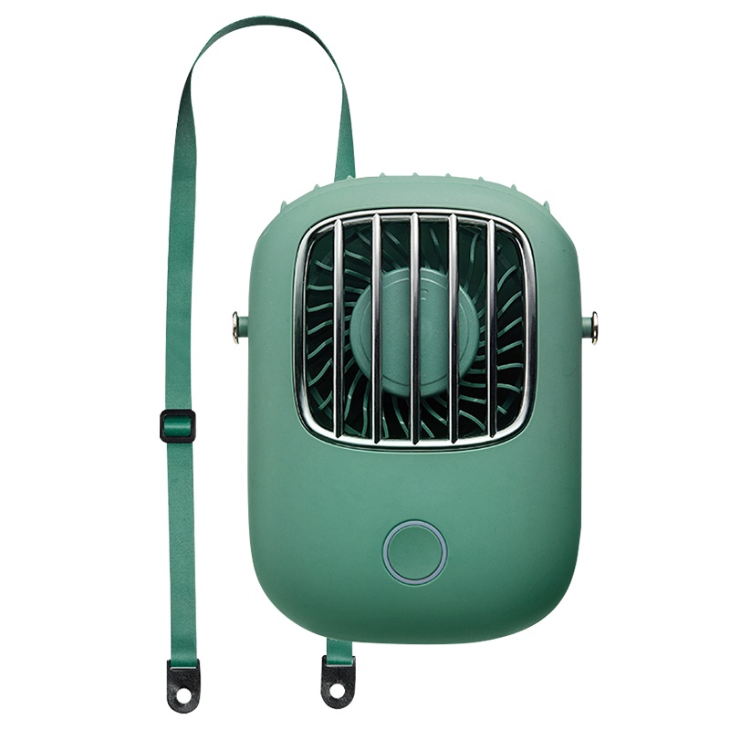 REMAX 如意系列挂脖风扇 F36 便携式USB迷你充电手持学生懒人挂脖子小电风扇 复古多功能挂脖静音电扇 常馨绿
