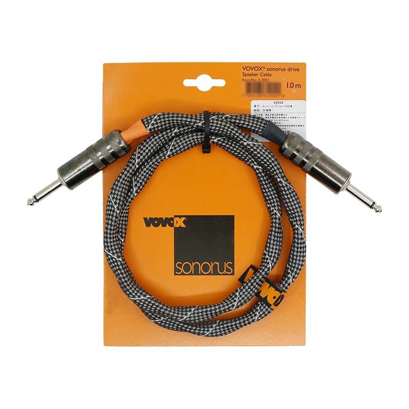 沃森 VOVOX Sonorus Drive 1米 吉他贝司音响喇叭连接线 双直头 乐器配件