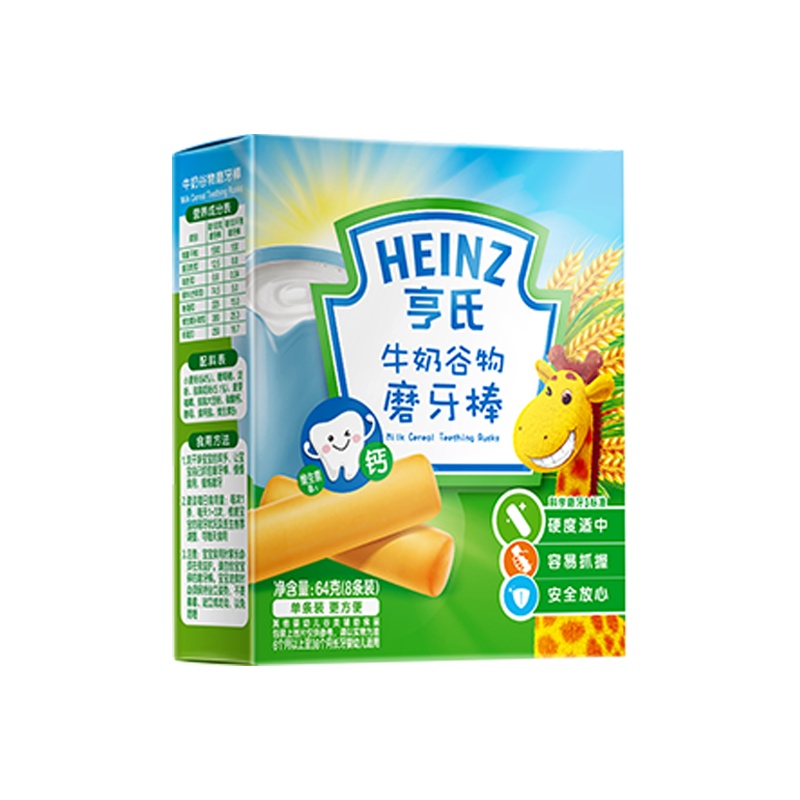 亨氏(Heinz)牛奶谷物磨牙棒64g*3