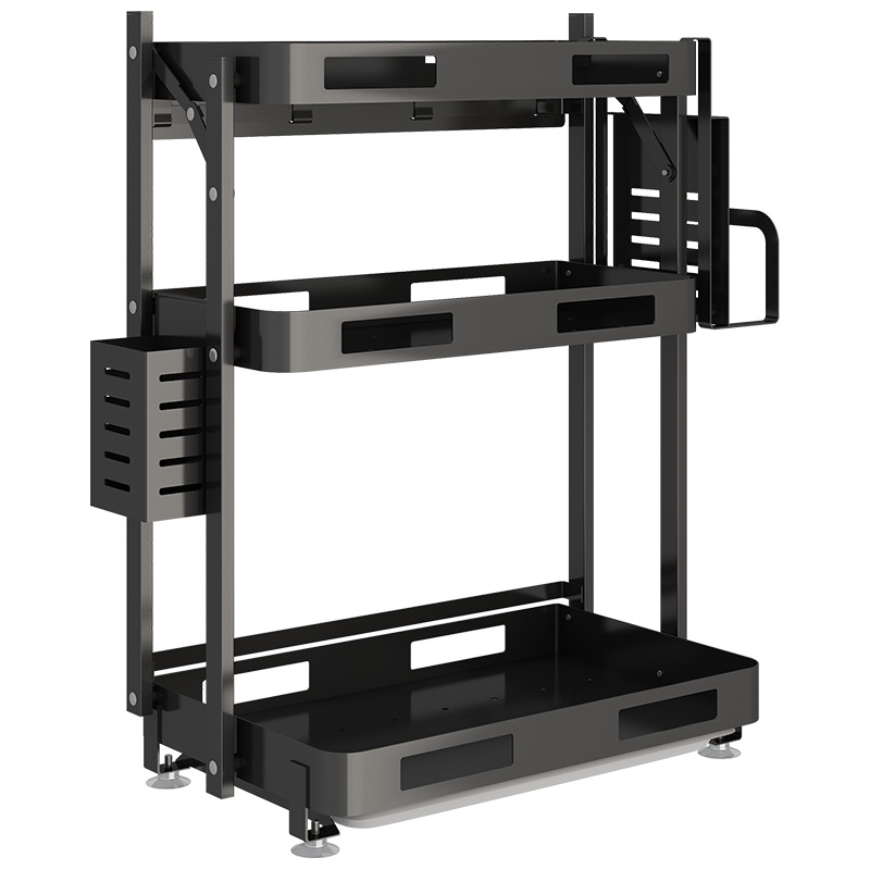 优勤厨房折叠置物架壁挂式家用多功能台面刀架调味料用品收纳架子大全