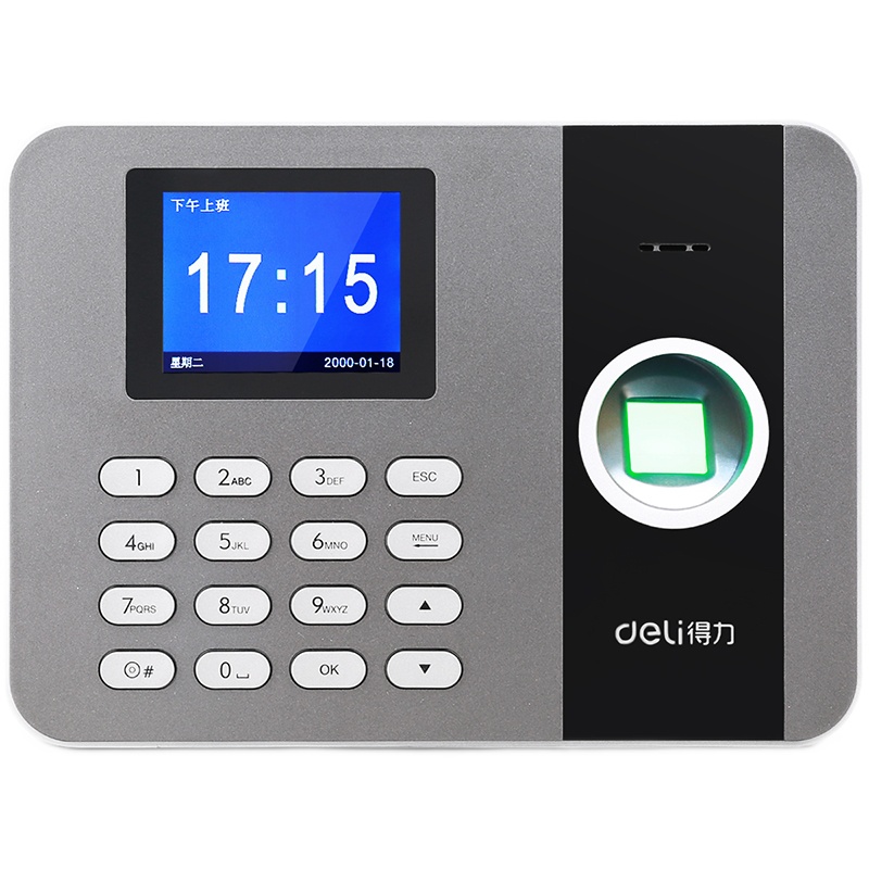 得力（deli）打卡机指纹机考勤机指纹式识别考勤机签到机 联网考勤 3747