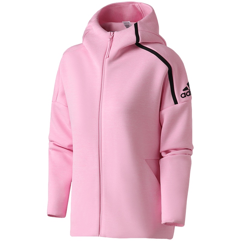 adidas女服夹克外套ZNE连帽休闲运动服DT9397 L DT9397粉色