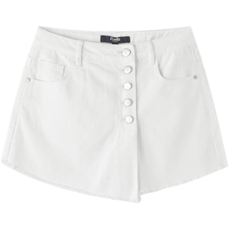 白色牛仔裤女2019新款流行夏天超仙森系韩版宽松直筒高腰泫雅短裤