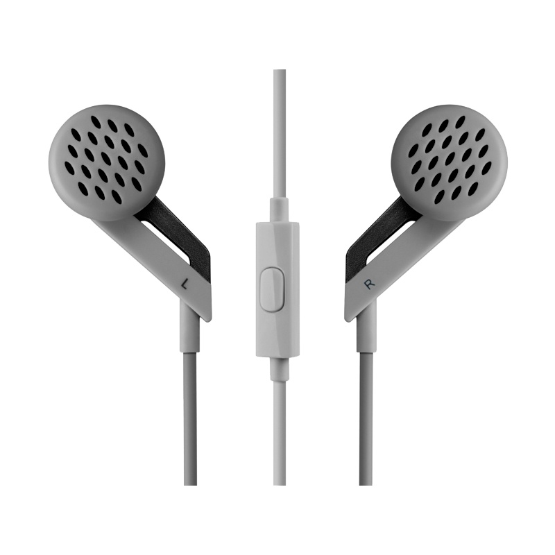 Edifier/漫步者 H186P通用手机电脑3.5mm插孔有线耳机耳塞式线控带麦克风耳麦 深灰黑色
