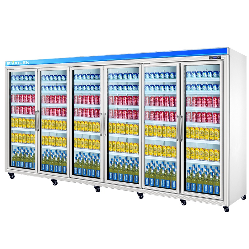 希冷（XILEN）展示柜冷藏饮料柜商用 保鲜柜啤酒柜 立式超市便利店冰箱冰柜冷柜分体机风冷 6门分体机