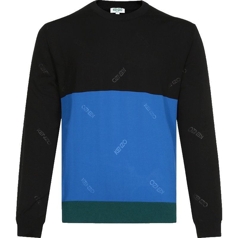 Kenzo 高田贤三 男士聚酯纤维圆领长袖毛针织衫 F86 5PU231 3CD