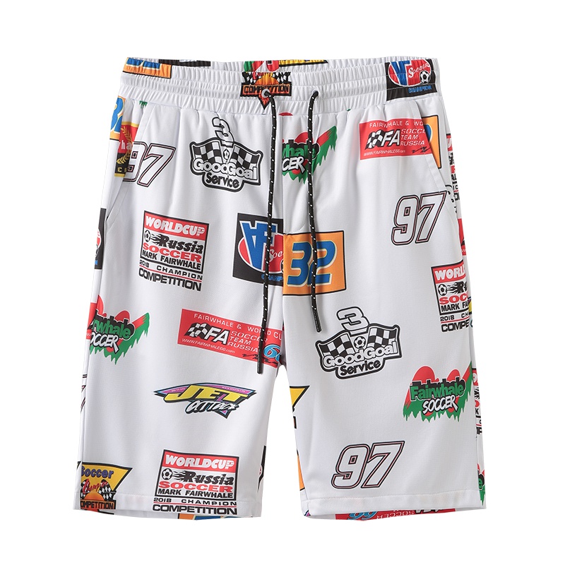 马克华菲夏季新款休闲宽松时尚五分裤