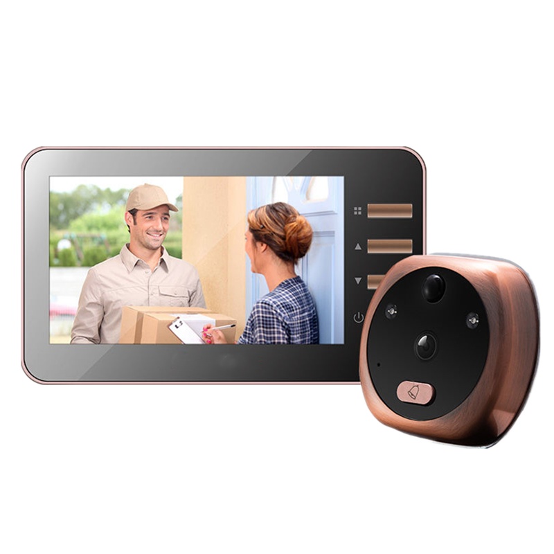 智能电子猫眼摄像头可视门铃防盗门镜监控移动侦测家用 标准版