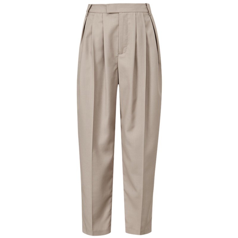 [1件5折价:75]MECITY女装冬季新款休闲职业工作锥形西裤裤子灰色西装裤女