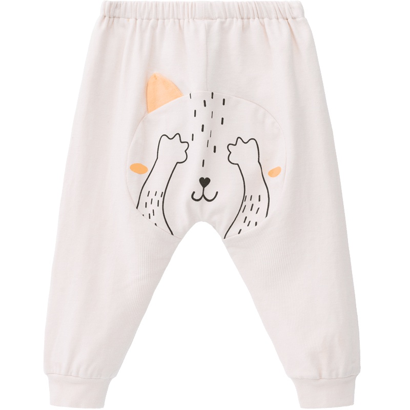 贝贝怡儿童卡通双层pp裤秋冬休闲哈伦裤193K425