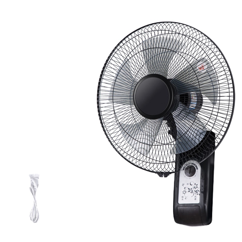 壁扇挂壁式电风扇家用遥控餐厅18寸工业摇头墙壁挂电扇 [16寸塑叶拉绳款+加长线]