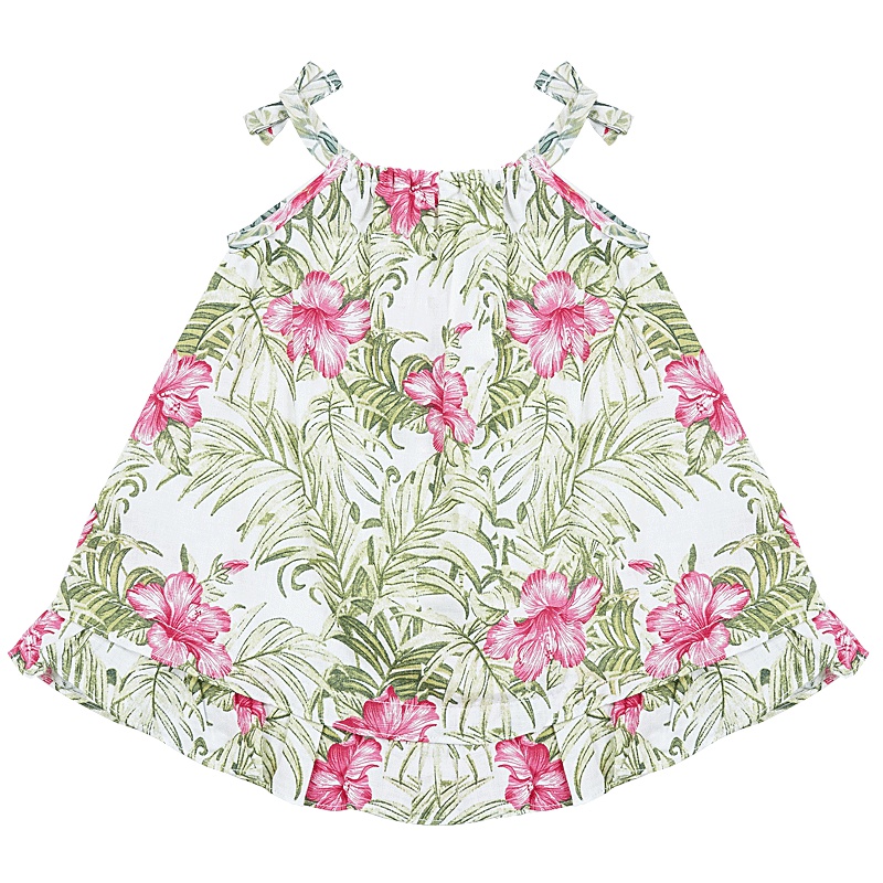 女童米白公主裙