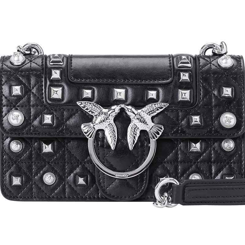 Pinko/品高 LOVE IDILLIO 珍珠铆钉单肩包 迷你 1P21BP