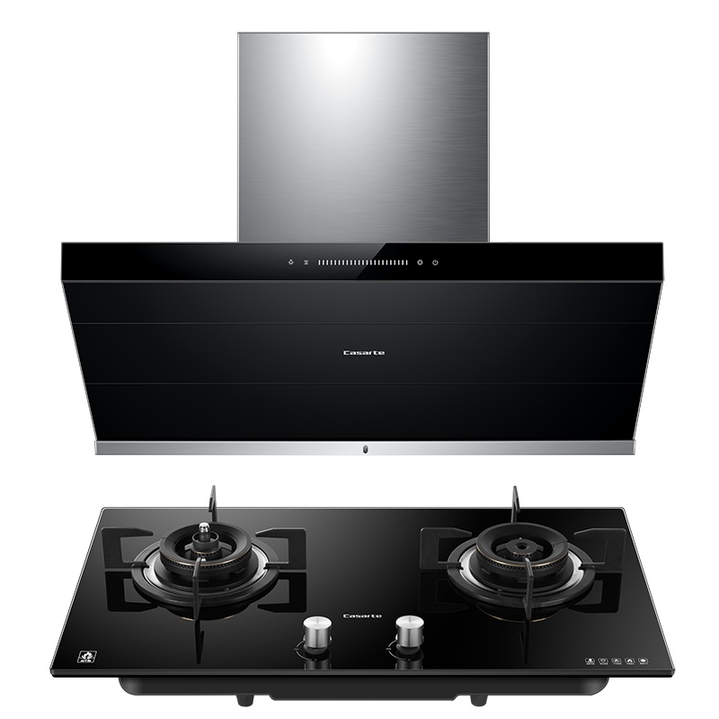 海尔/卡萨帝风动能系列侧吸烟灶套餐CK16DG(TC)+G2KG92(12T)(TC)爆炒20立方 烟灶联动 智能防干烧