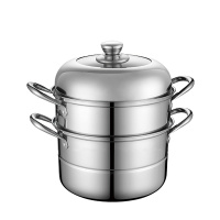 [德铂]蒸锅不锈钢二层28cm蒸锅多功能汤蒸锅DEP-285