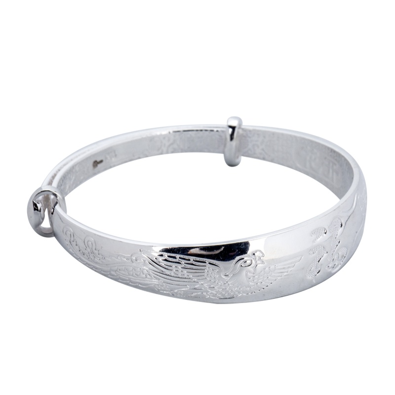 金一 足银S999成人女士福字手镯送妈妈送女友(定价) BFE001