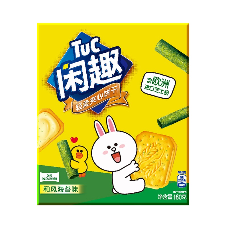 闲趣 轻柔夹心饼干 和风海苔味160g