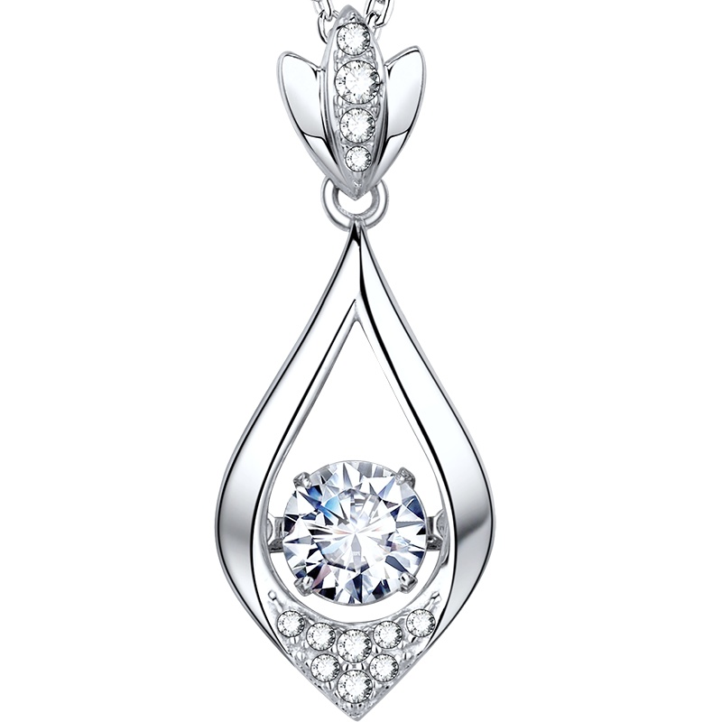 MyMiss925银镀铂金项链女日韩版吊坠银配饰品锁骨链生日情人节礼物送女朋友 三个愿望