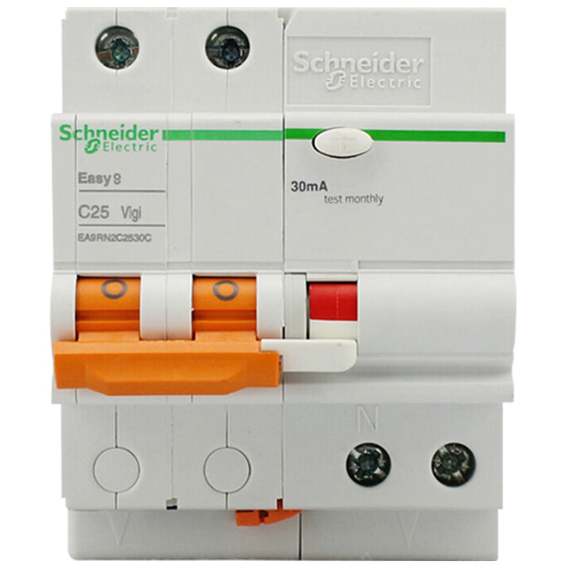 施耐德电气（Schneider Electric）断路器 漏电保护器 E9系列2P25A带漏保空气开关
