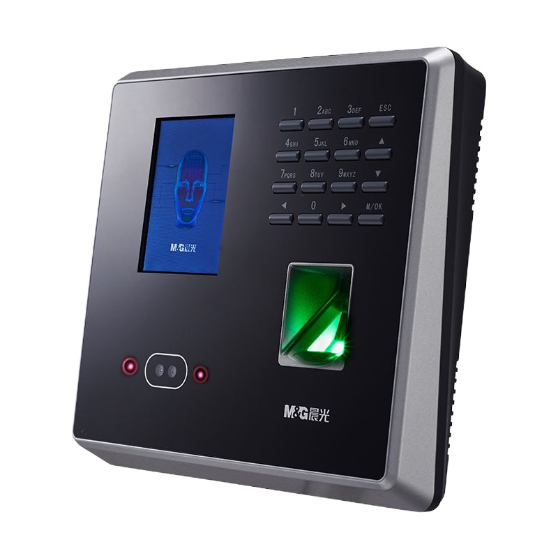 晨光 面部指纹混合识别考勤机AEQ96709 黑色 一台装