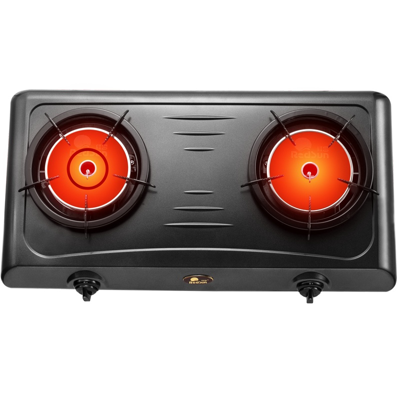 红日(RedSun)红外线燃气灶煤气灶天然气灶双灶液化气灶节能省气猛火灶煤气炉台式灶 灶具家用E908C(天然气)
