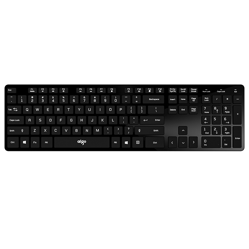 爱国者(AIGO) 炫彩剪刀脚巧克力通用无线键盘 安静时尚 实用 寿命长V500无线版 黑色