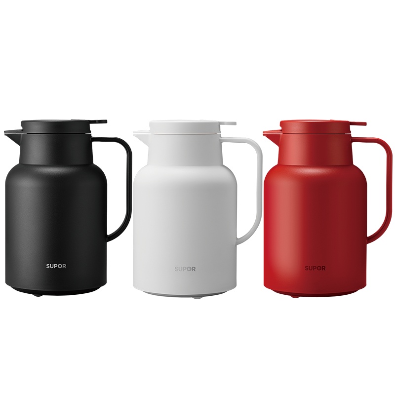 苏泊尔玻璃内胆真空保温壶结婚用婚庆陪嫁一对家用大容量便携暖水壶保温水壶热水瓶