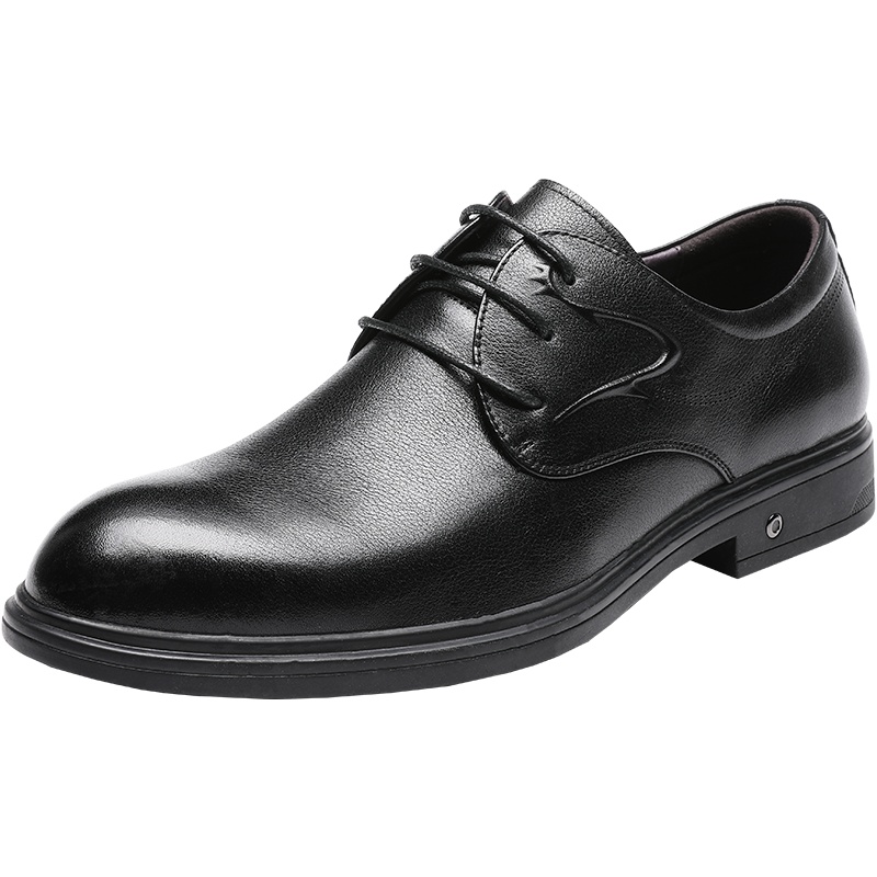 红蜻蜓正装商务鞋男鞋2020新款冬季绅士职场办公真皮鞋系带低帮鞋