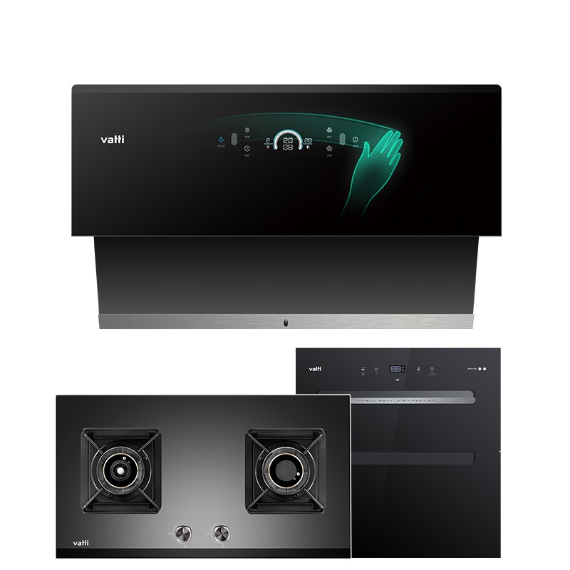 华帝(vatti)22立方挥手顶侧双吸油烟机灶具消毒柜套餐i11116+53BF+3031天然气4.5kW防干烧自动烘干