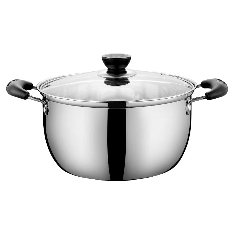 不锈钢奶锅汤锅加厚煮面小奶锅迷你小锅泡面辅食锅电磁炉燃气 FENGHOU 18cm汤锅