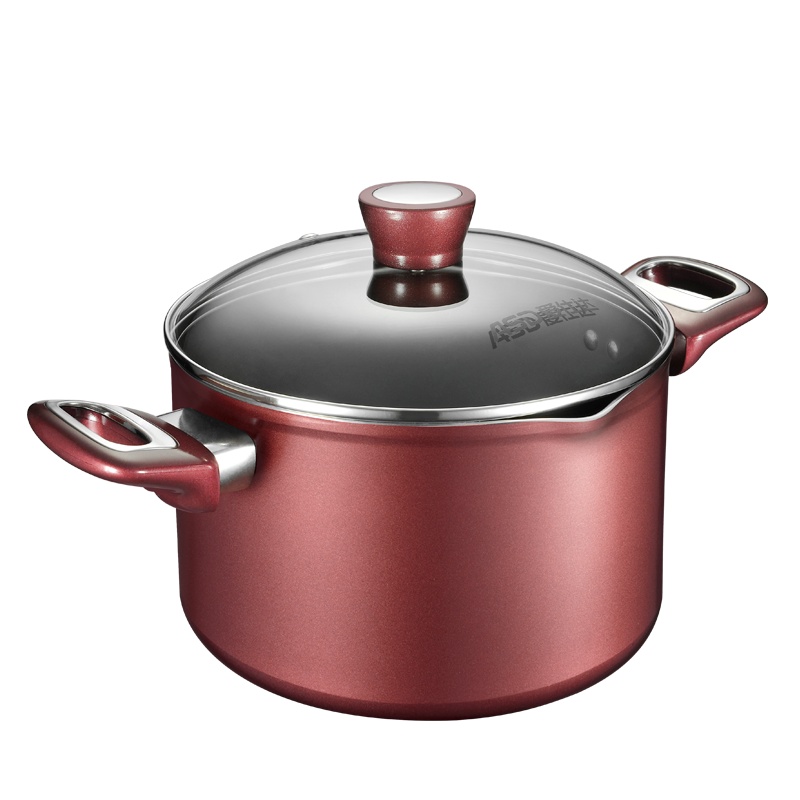 爱仕达(ASD)不粘汤锅20cm 家用多功能轻便加厚锅热牛奶锅小号煮泡面锅炖锅辅食燃气电磁炉通用锅具TL20A1WG-C