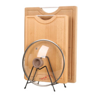 DP 炊大皇(COOKER KING)置物架GB01Y不锈钢三层收纳架菜板锅盖多功能收纳喷漆防锈 坚固易清洗