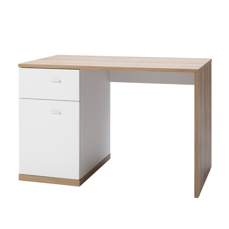 康铂萨 意大利进口家具 白色 书桌 办公 写字台 写字桌 木色 原装进口 环保