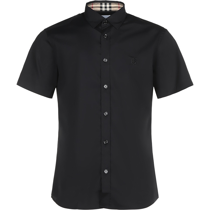 BURBERRY 博柏利 男款 棉质修身版短袖衬衫 80323101