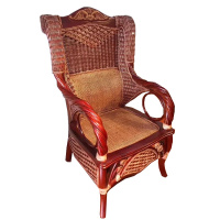 卡里鳄阳台藤椅单人靠背藤椅天然藤椅KLE—TY224办公藤椅高背藤椅休闲真藤椅